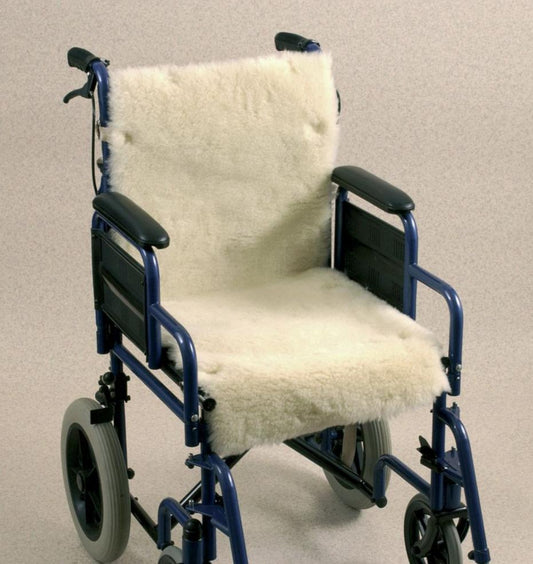 Warm & Comfortable Wheelchair Seat and Back Cover - Absorbs Perspiration, Hand Wash Only