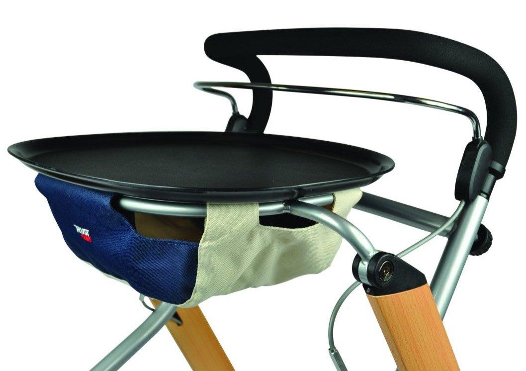 Lets Go Indoor Rollator With Adjustable Height, Single Brake, Carry Bag & Tray for Home Use