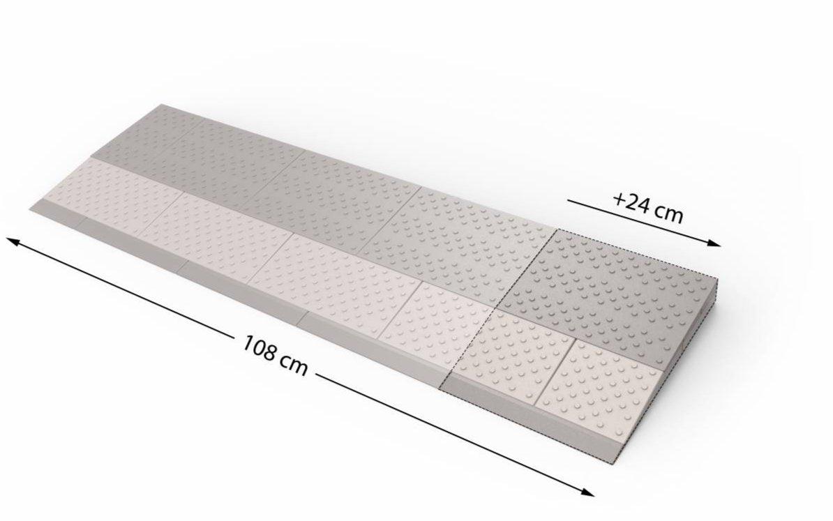 SecuCare 95% Recyclable Threshold Ramp Extension Pieces - Lightweight, Customizable, Indoor/Outdoor Use