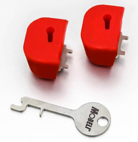 Mobeli Lock and Key for Grab Handles - Secure, High-Quality Suction Locks with 2 Locks and 1 Key