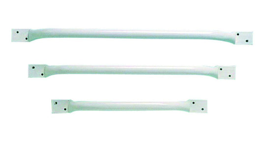 Durable 1” Steel Grab Rail with Plastic Coating for Comfort - Easy Installation with Fixing Plates