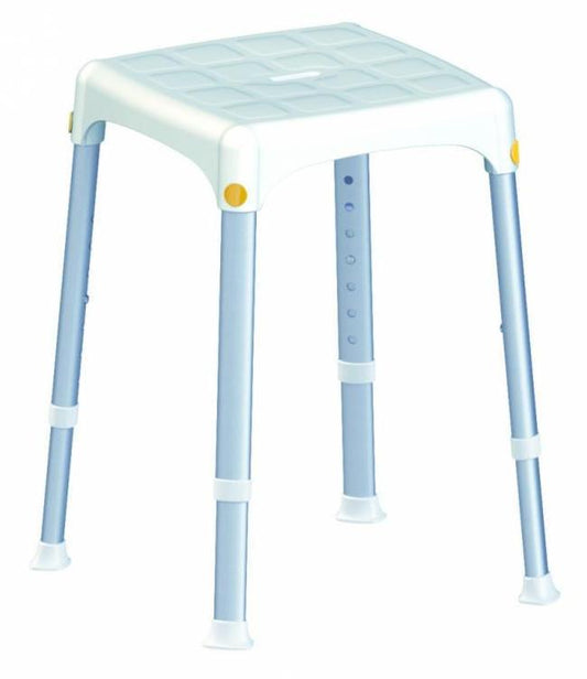 Height Adjustable Square Shower Stool - Sturdy, Comfortable, and Stylish Bathing Solution