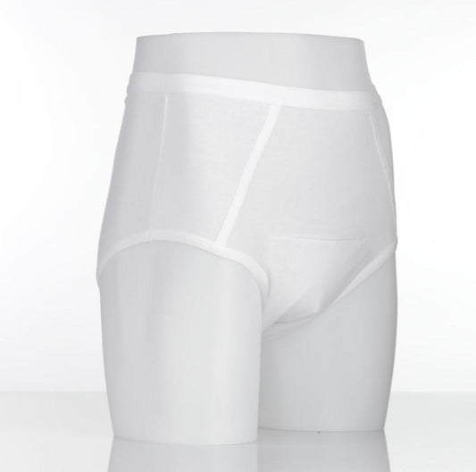 Vida Washable Incontinence Pants for Men - 300ml Absorbency, Comfortable Cotton Briefs