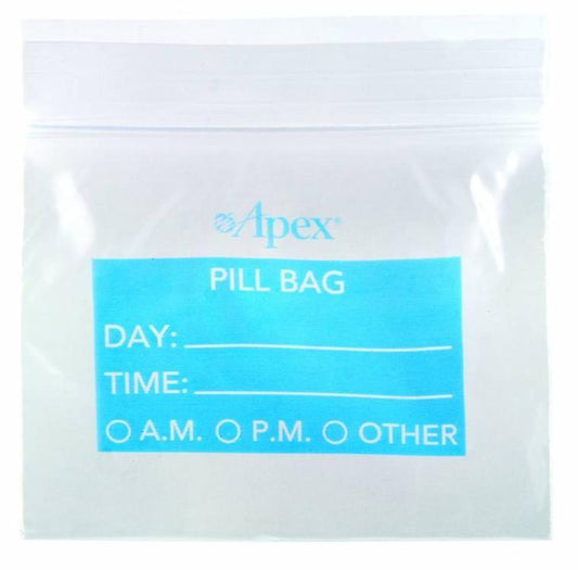 Apex 7-Compartment Pill Bags With Zipper Lock, Water-Resistant, Spill-Proof Design for Travel