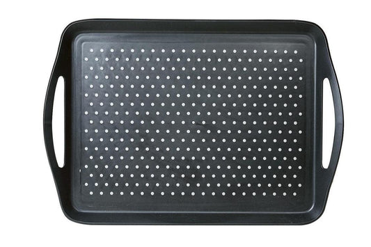 StayPut Anti-Slip Tray - Modern Black/White Design with High Grip TPE Surface - Small Size