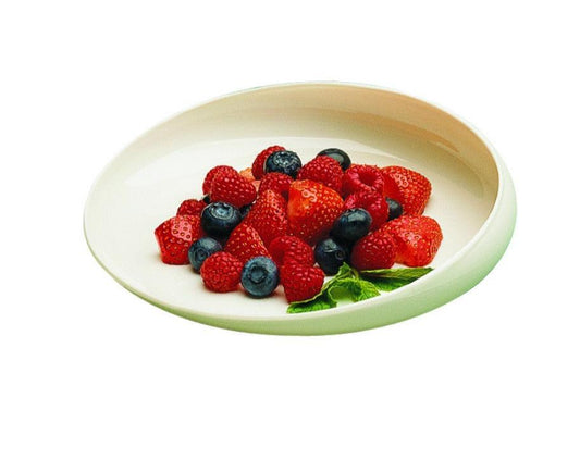 GripWare 8" Round Scoop Dish - Ideal For One-Handed Use, Microwave Safe, Easy To Handle