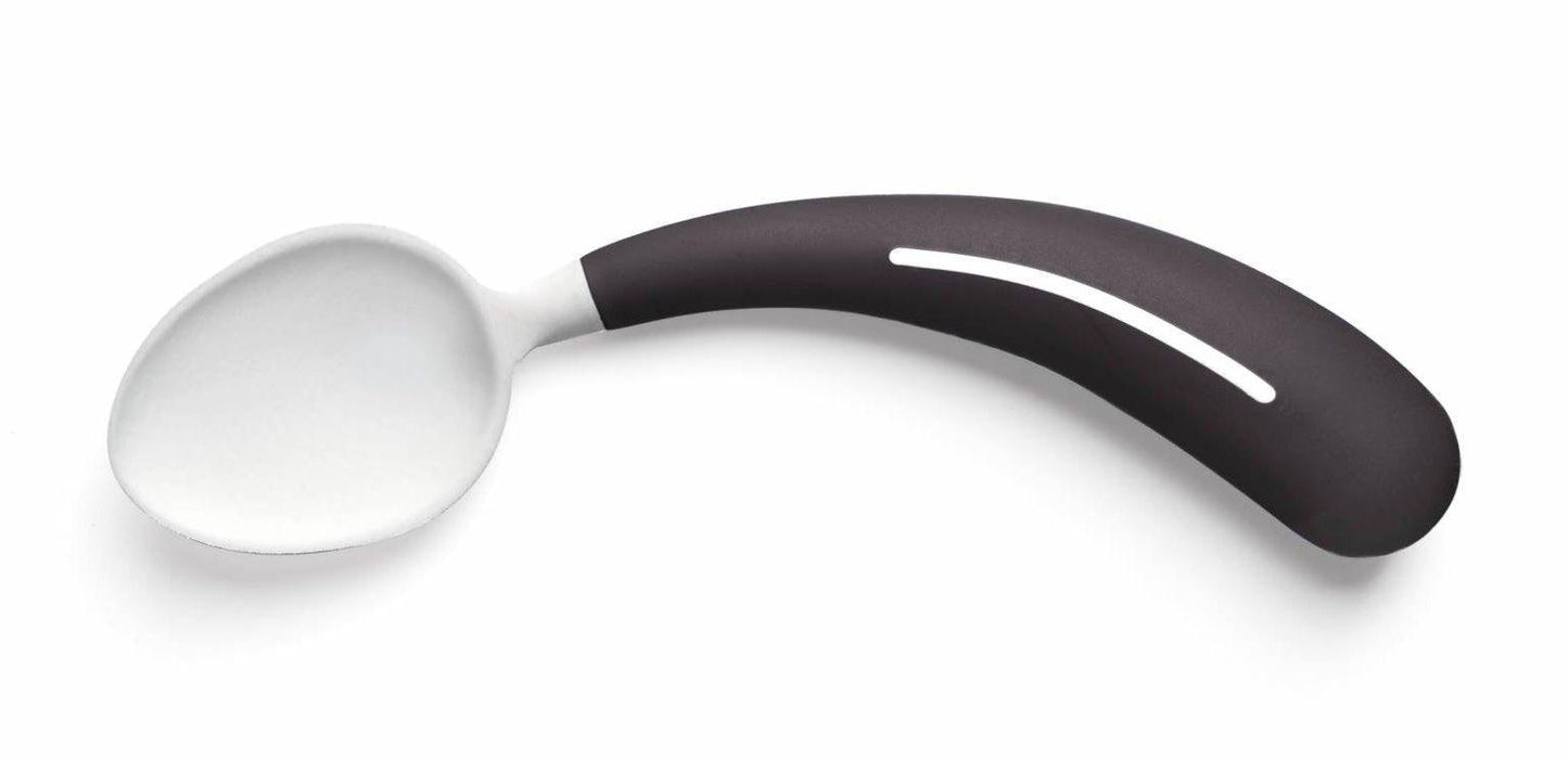 Henro-Grip Spoon - Ergonomic Design for Easy Eating, Available in Dark Grey and Red, Microwavable