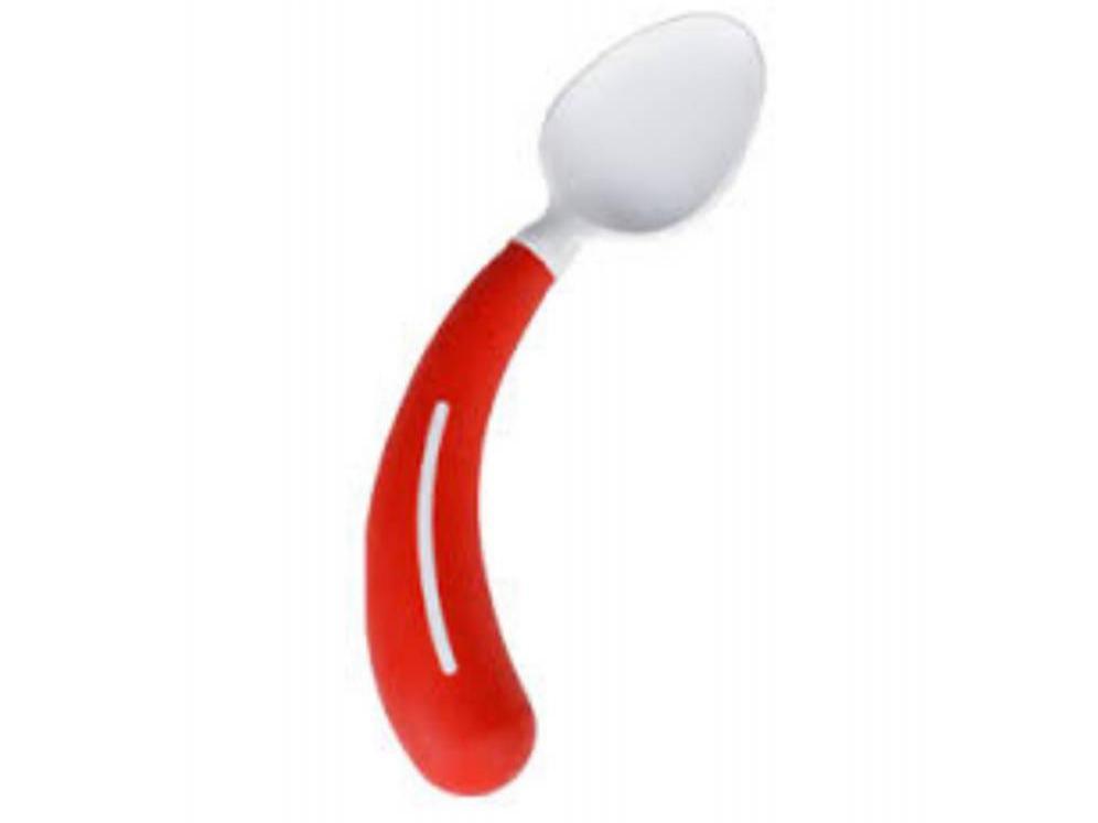 Henro-Grip Spoon - Ergonomic Design for Easy Eating, Available in Dark Grey and Red, Microwavable