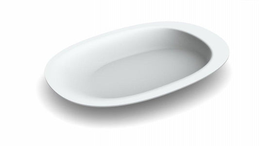 Henro-Plate 28cm x 19.5cm - Sloped Design For One-Handed Eating, Microwave & Dishwasher Safe