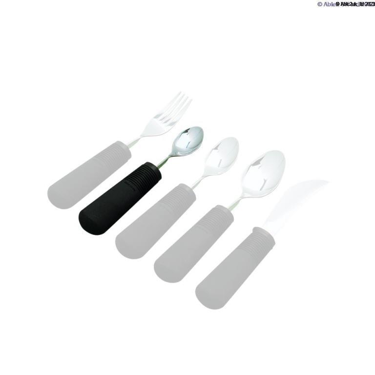 Big Grip Cutlery Set - Ergonomic Handle, Flexible Stainless Steel Utensils for Left/Right Hands