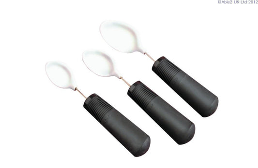 Big Grip Coated Spoons for Limited Coordination - Easy-Hold Handles with Plastisol Coating