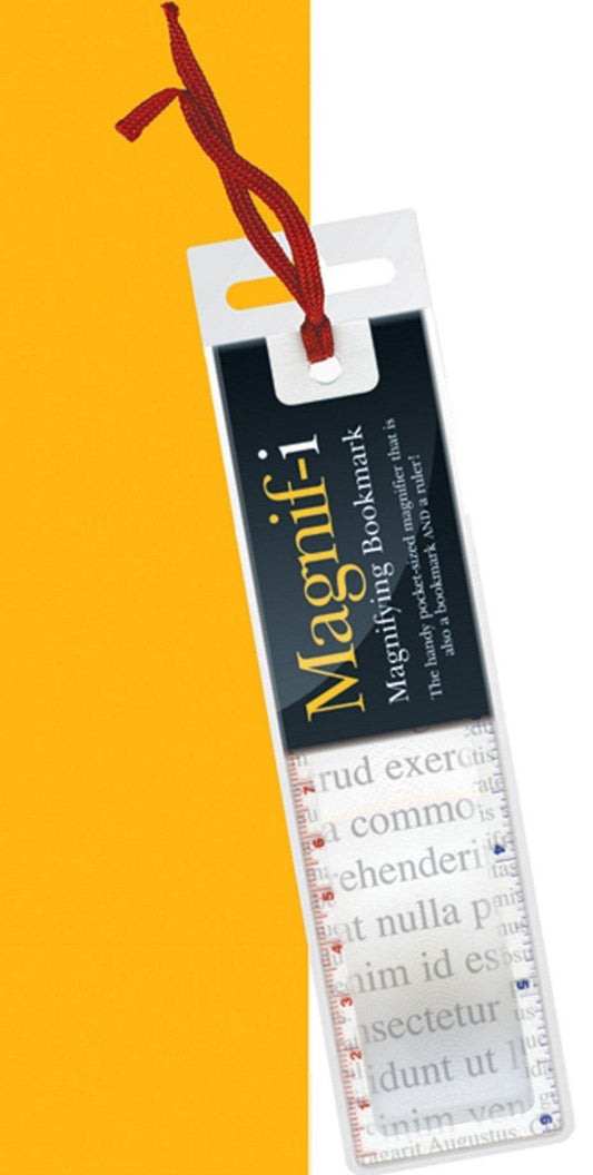 Slim 3-In-1 Magnifying Bookmark Ruler for Easy Reading of Timetables, Maps, and Newspapers