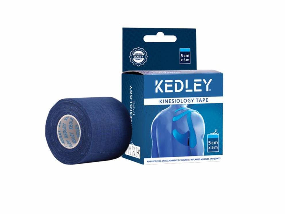 Kedley Kinesiology Tape - Black 5cm x 5m for Effective Pain Relief and Muscle Support