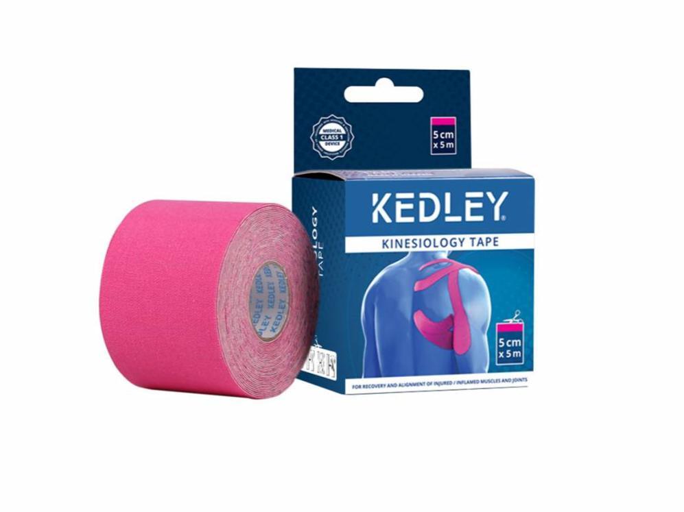 Kedley Kinesiology Tape - Black 5cm x 5m for Effective Pain Relief and Muscle Support